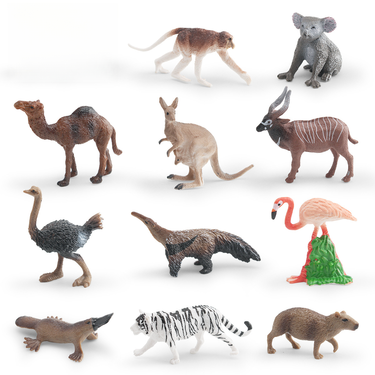7pcs Realistic Mini Wild Animal Figurines Set