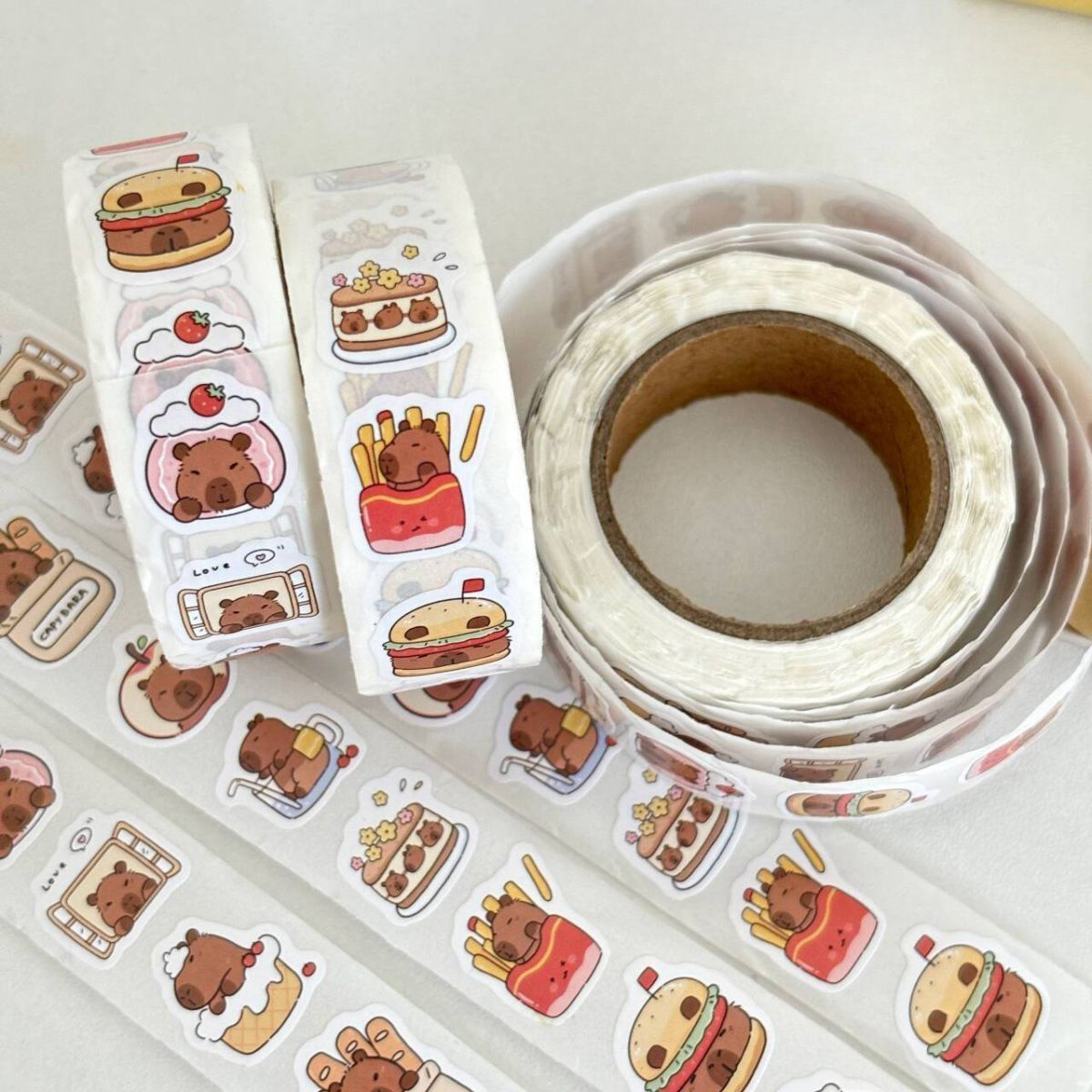500pcs Kabibara Curl Stickers Suitable for Laptops, Scrapbooks, Phones, Skateboards, and Guitars, High Quality DIY Decorative Holiday Gift Cards Cute Stickers