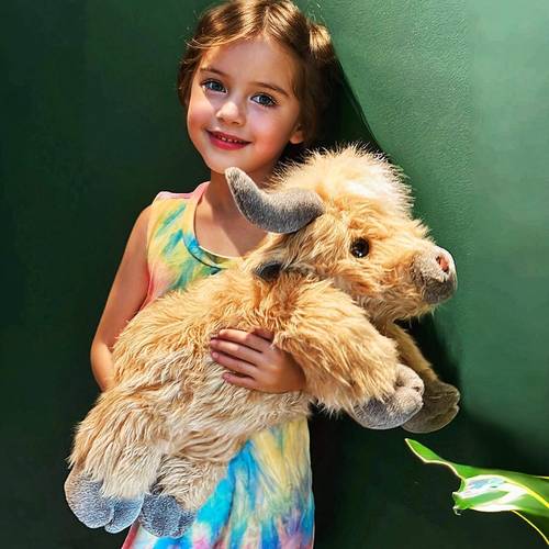 childrens long plush cow hug pillow cuddly plush pillow toy cute long yak home decor ornament