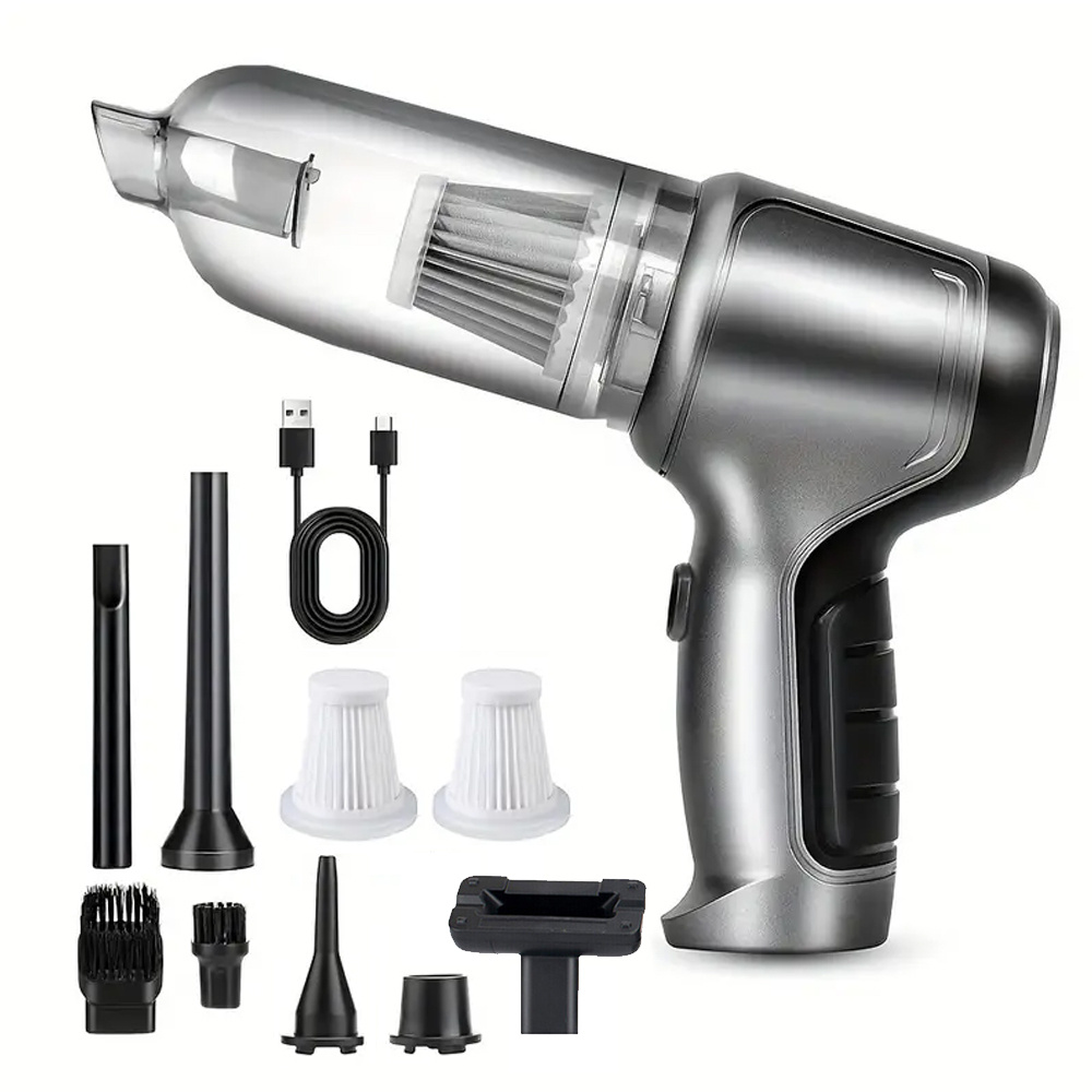 TEMU Brushless Car Vacuum Cleaner Floor Brush Model - Silvery Gray