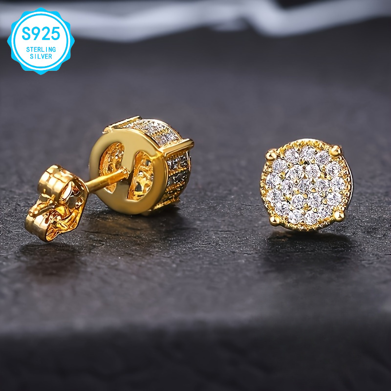   2pcs elegant simple 925 silver earrings hypoallergenic nickel free with square moissanite suitable for women party and daily decoration 925 silver earrings   of shiny moissanite earrings Product details 4