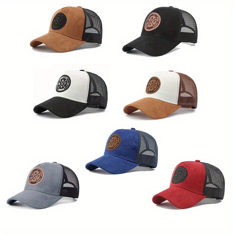 Image of 7pcs Mesh Breathable Baseball Caps, New Summer Dome Sunshade Visors, Outdoor Running Sports Hats