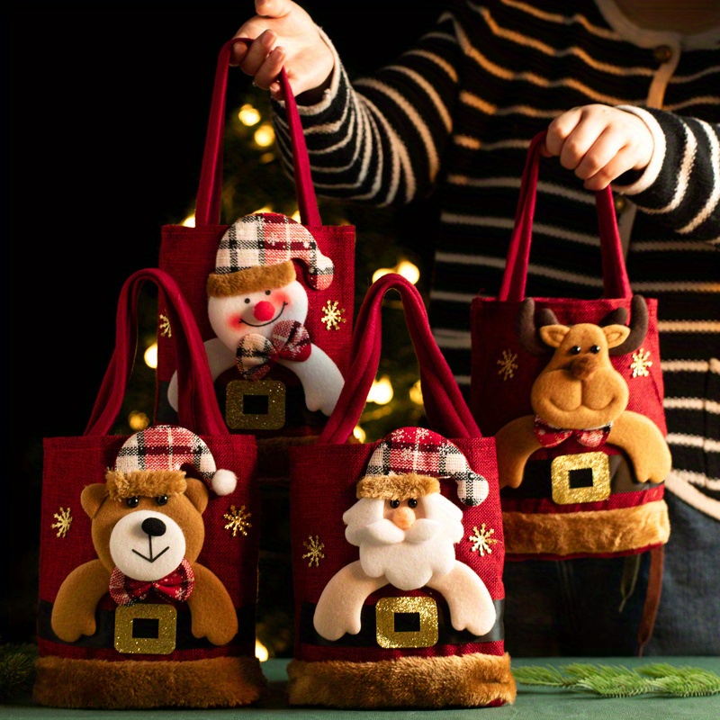 

4 Pcs Christmas , Small , Christmas Decoration Bag, For