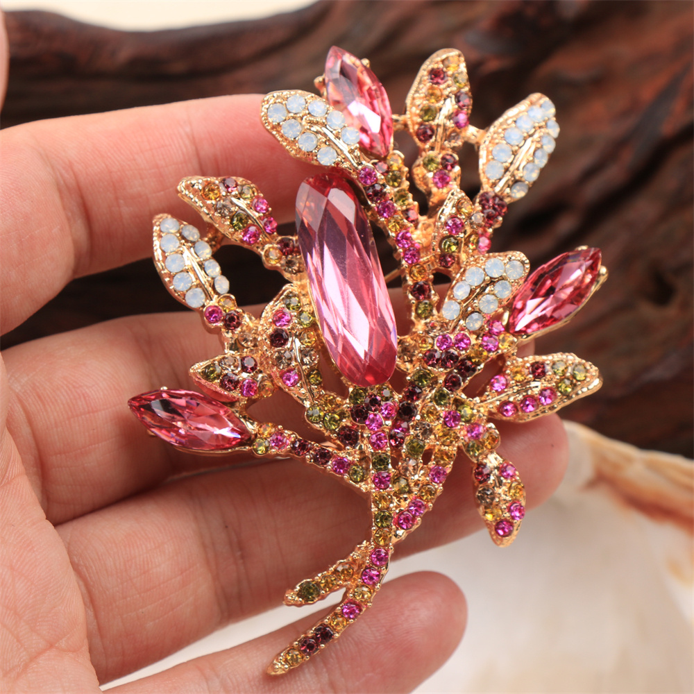 Baroque Luxury Brooch Pin - Openwork Flower Design