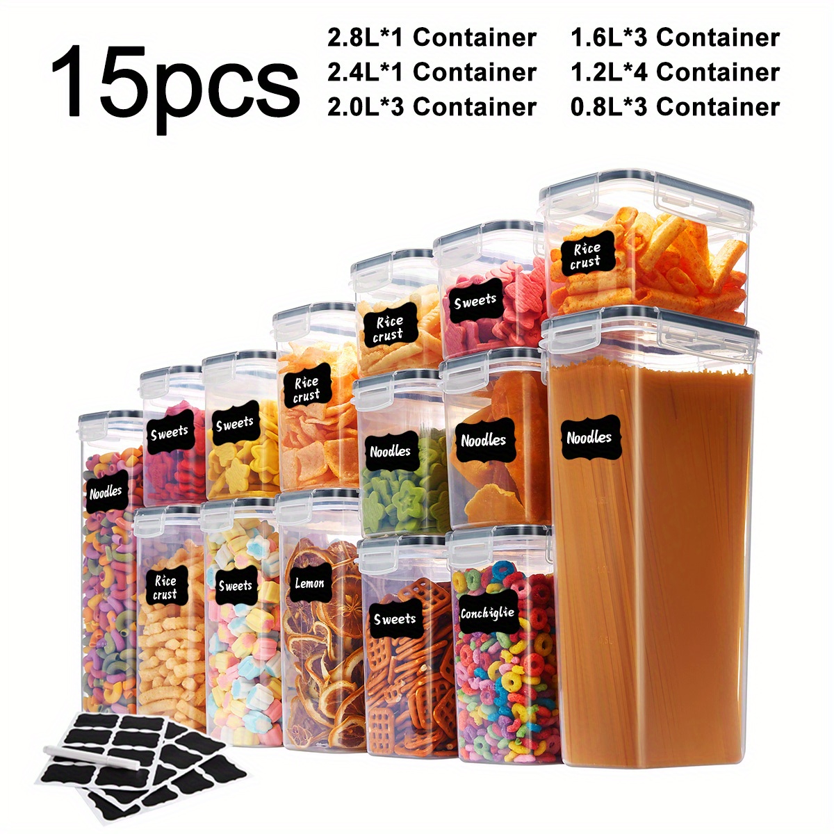 6 12 24 30 48 Set Airtight Food Storage Containers Multi