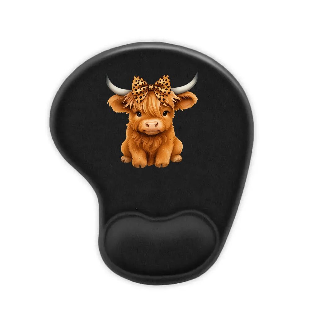 TEMU Cute Desk Mat - Adorable Highland Cow Design, Perfect For Home Office And | Mouse Pad, Desk Accessories, Office Supplies, Gaming Equipment, And