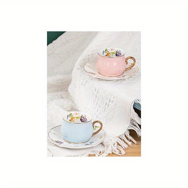   cup and saucer set, porcelain tea cup with  , big floral tea cup for gift, tea party, 7, 43oz,   thanksgiving, christmas, halloween, easter, mother s day, father s day, thanksgiving gift, elegant tableware, durable tableware, coffee cup set, holiday gift,   Product details 1