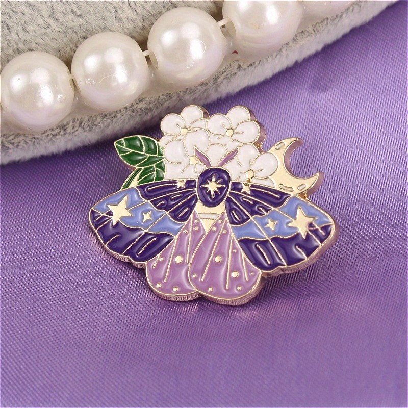 TEMU Pin de Esmalte de Colorida y , Broche con de Luna y , Accesorio en la