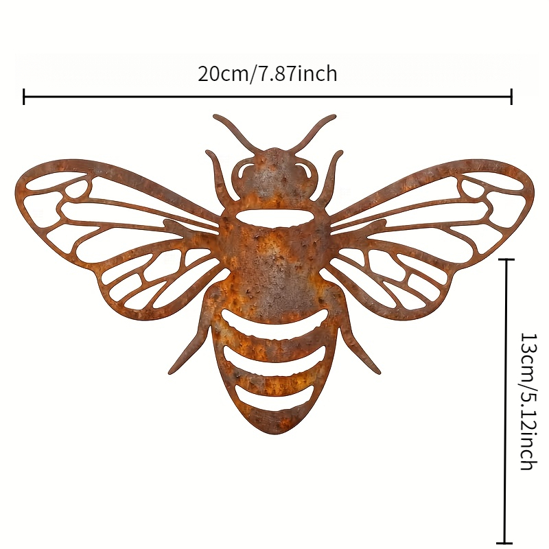 TEMU 2d Flat - 【2d Flat】 2d Flat - [2d Flat] 2d Flat, 1pc Retro Acrylic Bee Garden Stand, Retro Acrylic Stand And Christmas Outdoor Garden Decor,