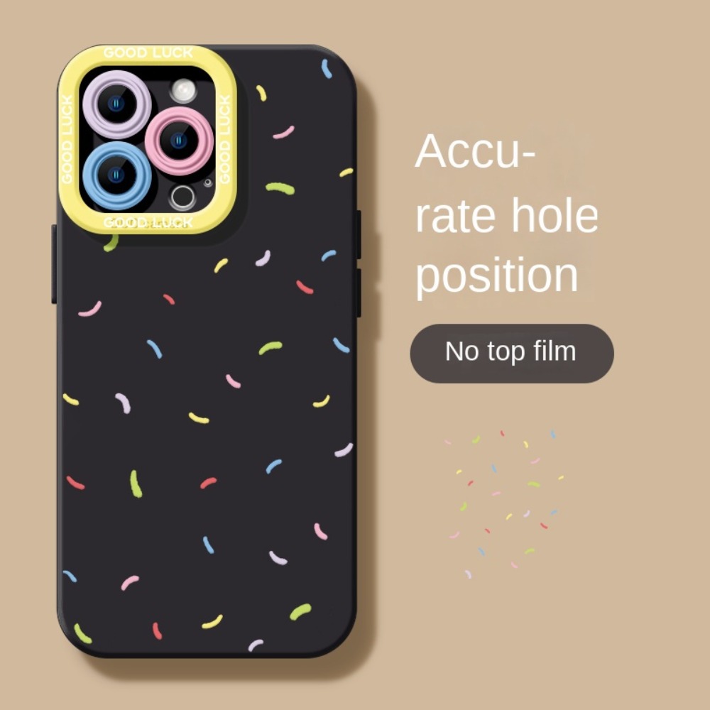 Image of Phone Case: Phone Case - Small Ribbon Couple Phone Case, Suitable For Iphone 16pro Max 15pro/14pro/ 13pro/12pro/12 Phone Case Ins Niche Men And Women, Anti-fall Anti-scratch Phone Case
