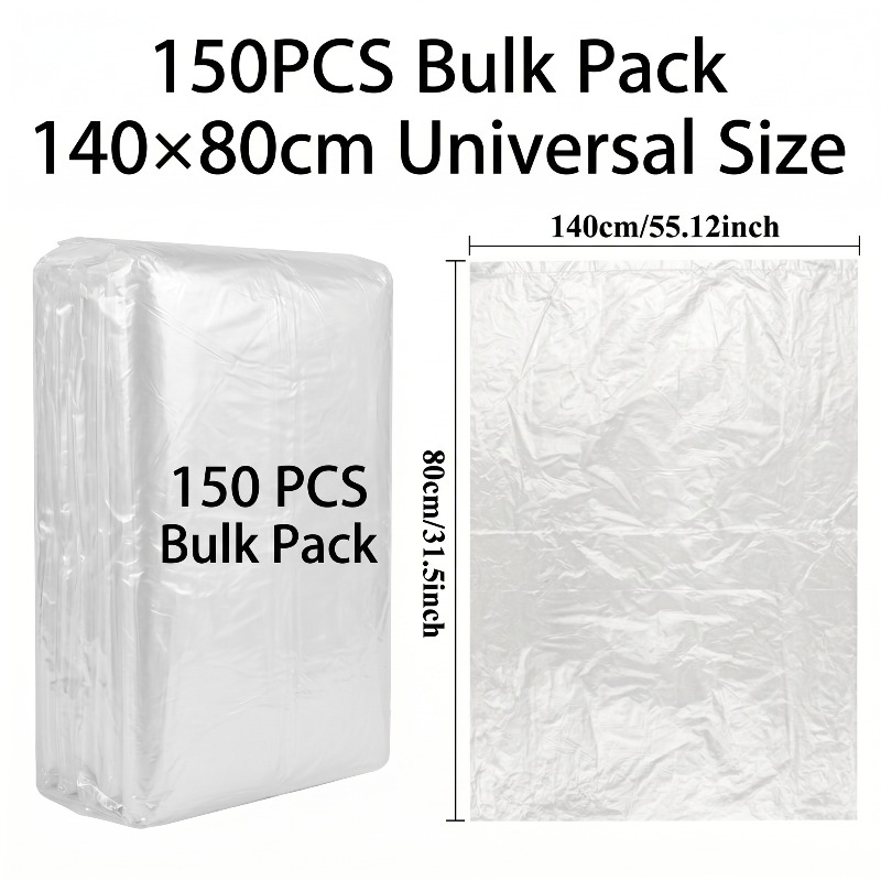 TEMU 150pcs Disposable Plastic Car Seat Covers, Dust-proof Transparent Seat Cushion Protectors, Universal 140cmx80cm Disposable Seat Covers, Suitable