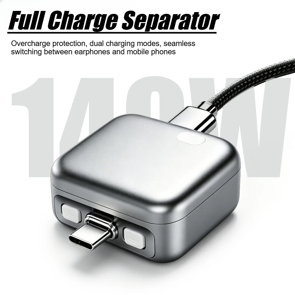 1pc universal auto disconnect charger adapter type c fast charging separator with full charge   for night charging Product details 0