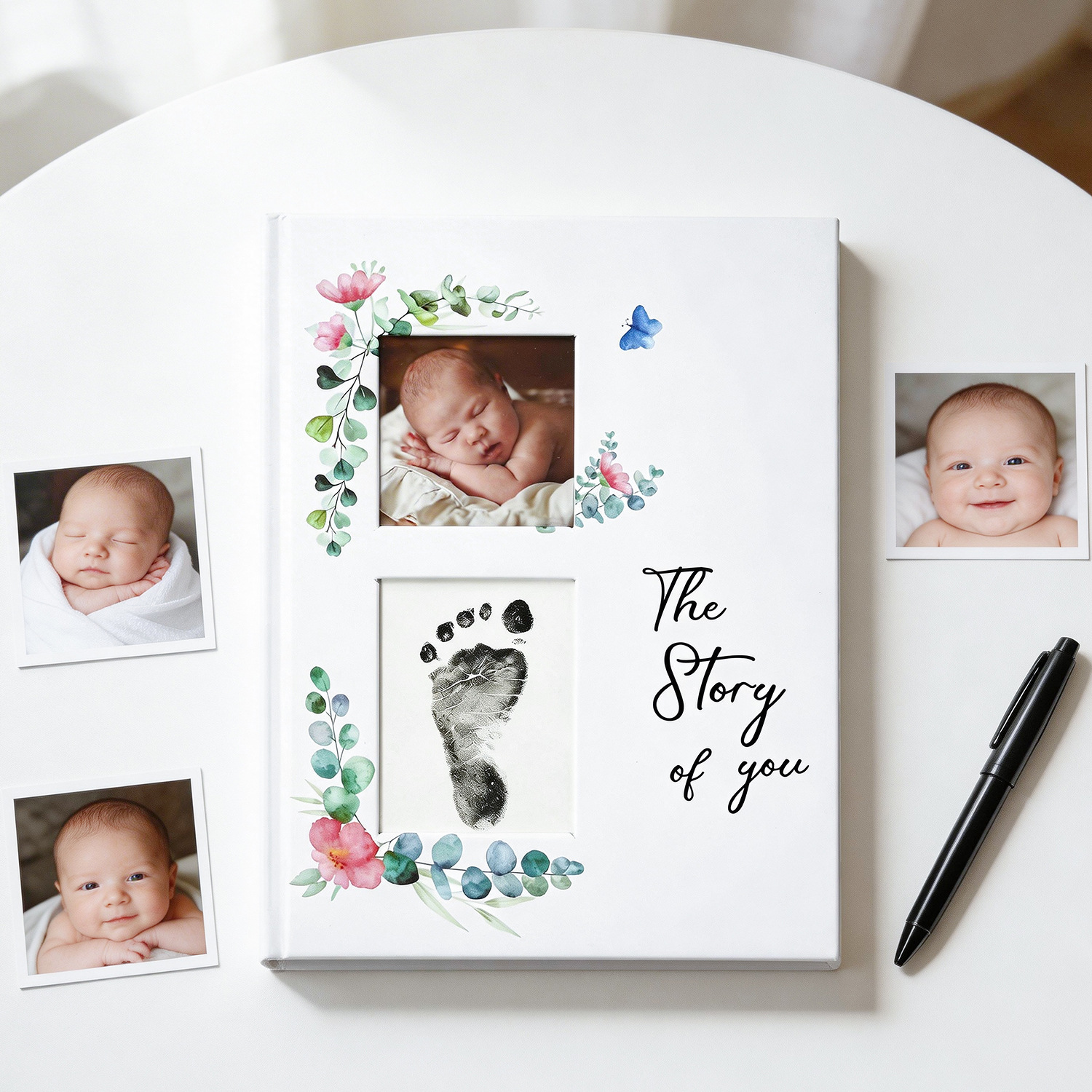 TEMU Years Memory Book - Gender Neutral Keepsake Journal & Photo Album Suitable For &, Milestone From Birth To Age 5, Gift For New Parents, Decor,