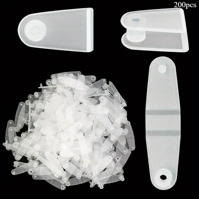 TEMU 200pcs Clear Acrylic Keychain Clips - Small Plastic Connector Snaps For Office Credit Card Holders, Keychain Making & Crafts - Durable,