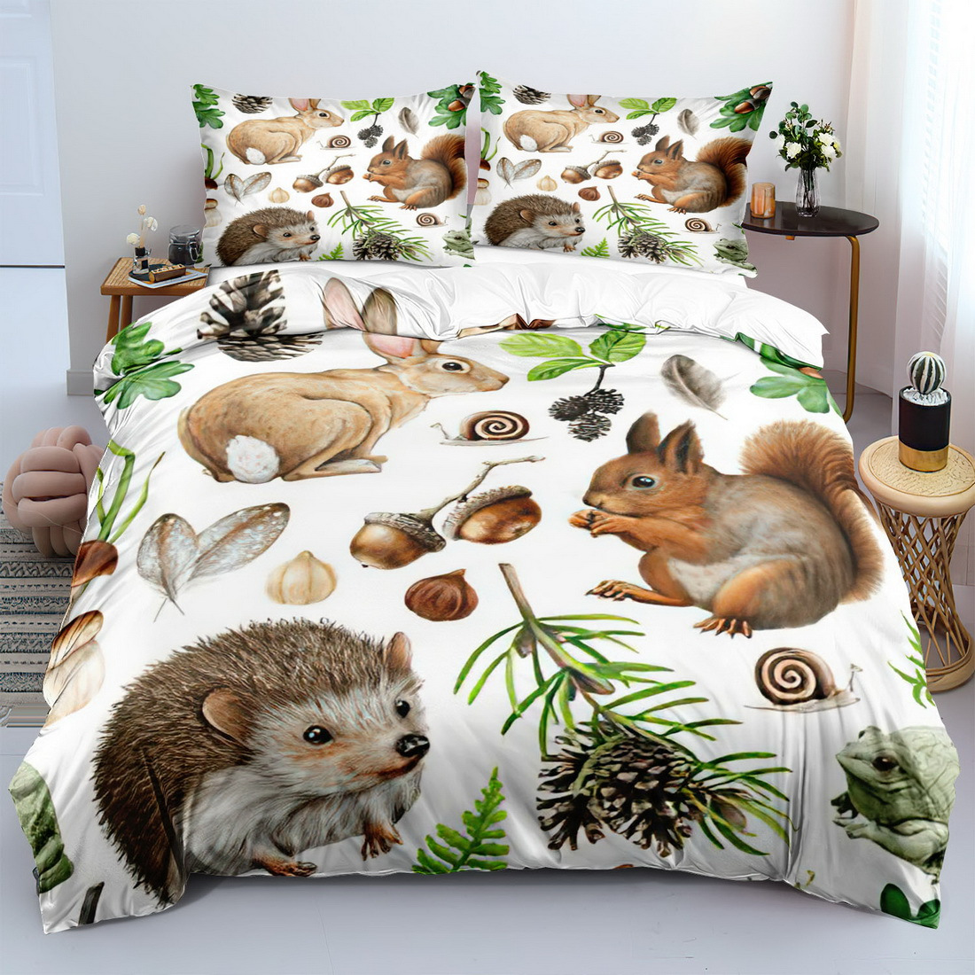 

2/3pcs Duvet Set - , , All- & , Printed Bedroom Decor (1 Duvet + 1 Pillowcases, No )