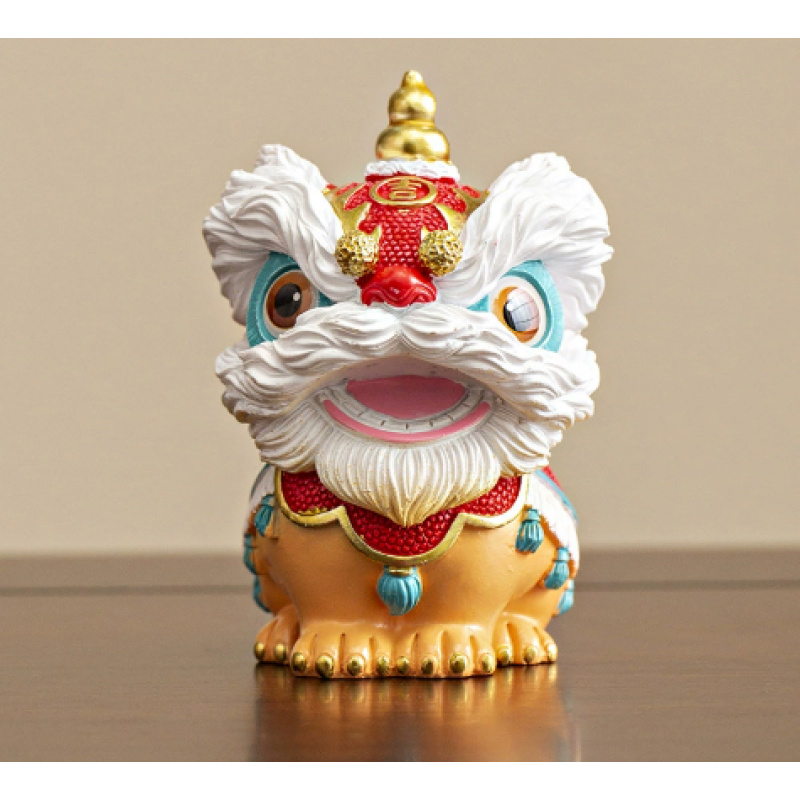 TEMU Chinese Lion Dance Lion Lion Creative Ornaments High-end Sense Of Desktop Tea Table Decoration Birthday Gift