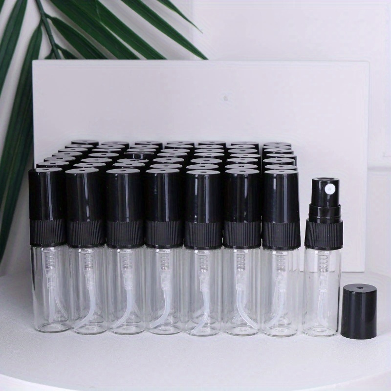 TEMU 50pcs 5ml High Quality Clear Glass Perfume Bottle Ultra Fine Mist Moisturizing Spray Bottle Mini Cologne Perfume Bottle