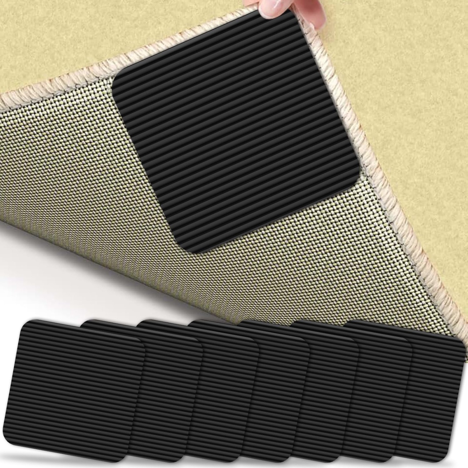 TEMU Tapis de protection antidérapant – Tapis réutilisable pour le glissement – Facile à enlever, lavable, ne laisse aucun résidu – Empêche le tapis