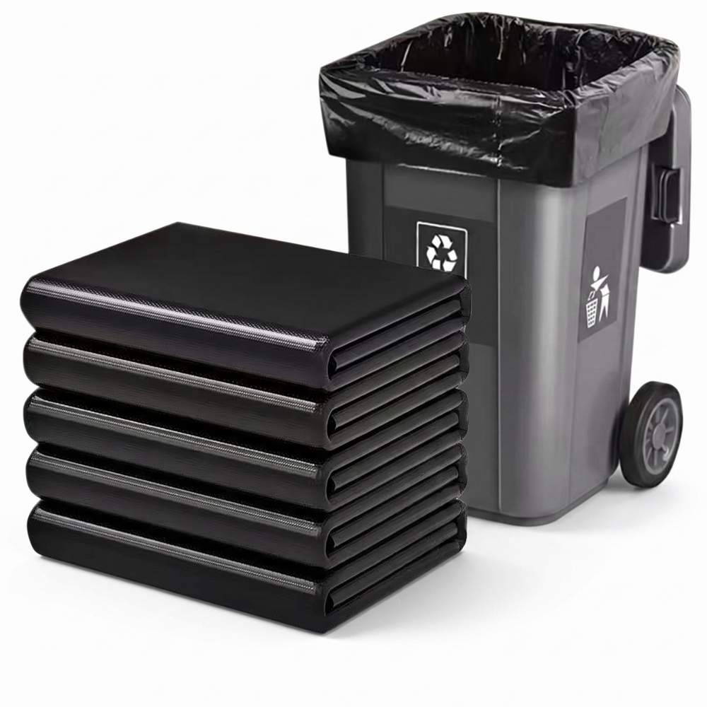 TEMU Heavy Duty 55-65 Gallon Trash Bags - 25/50-count, Extra Large Garbage Bags - Cans, Tear And Puncture Resistant Liners For Yard Waste, Lawn And