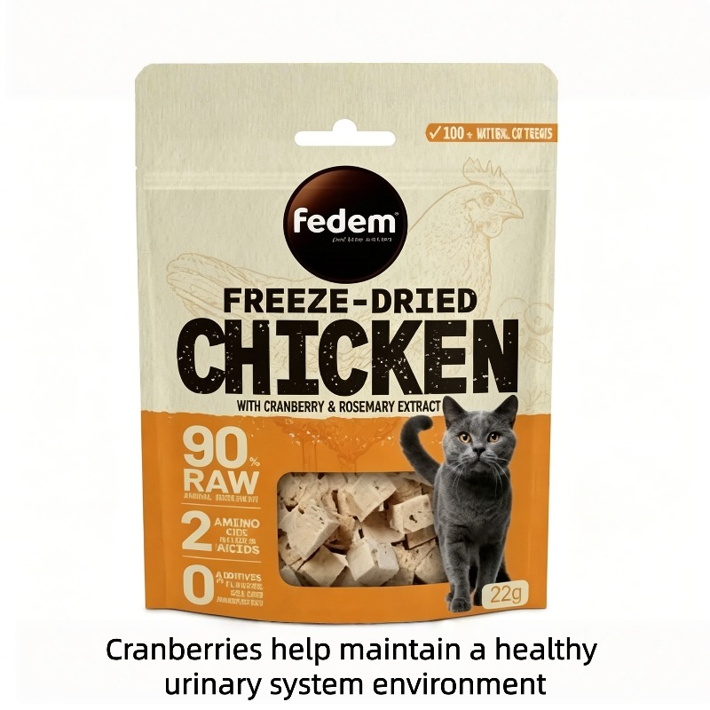 chicken   freeze dried cat snack 90 animal protein 0 artificial additives high quality protein and   natural rosemary   suitable for cats and dogs   rewards perfect gift for cat enthusiasts Product details 5