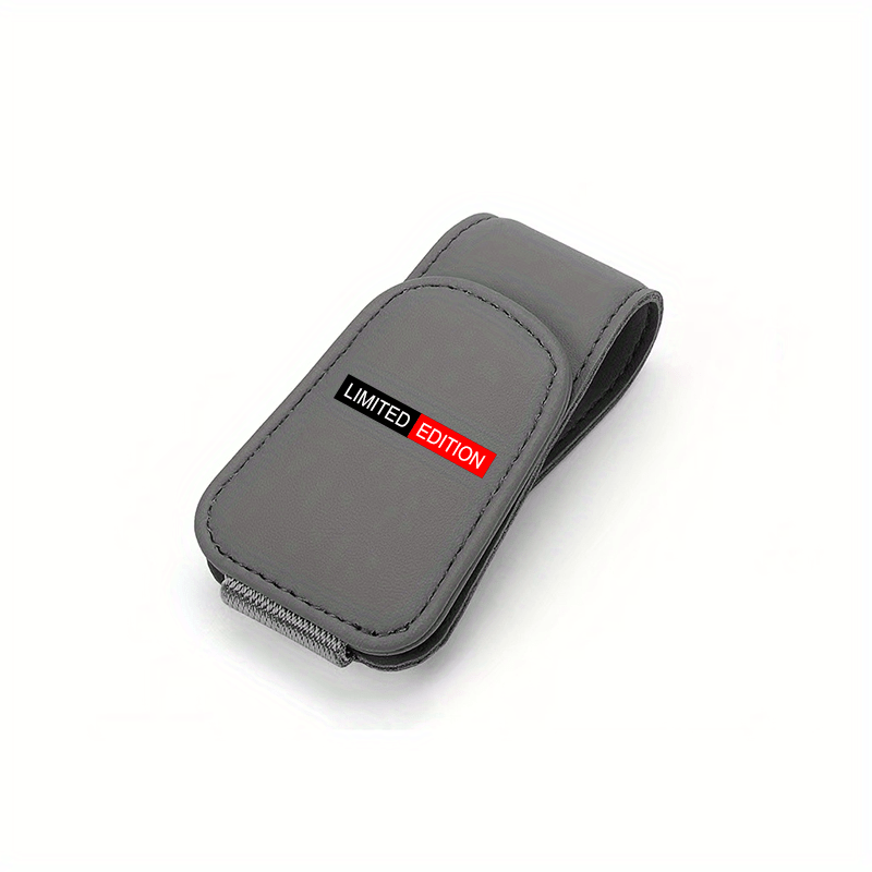 E-shop 1pc Limitierte Ausgabe Magnetischer Auto-Sonnenblende Brillenhalter, Kunstleder Auto-Brillenclip, Kompakter Mehrzweck-Ticket-Organizer, Einfache