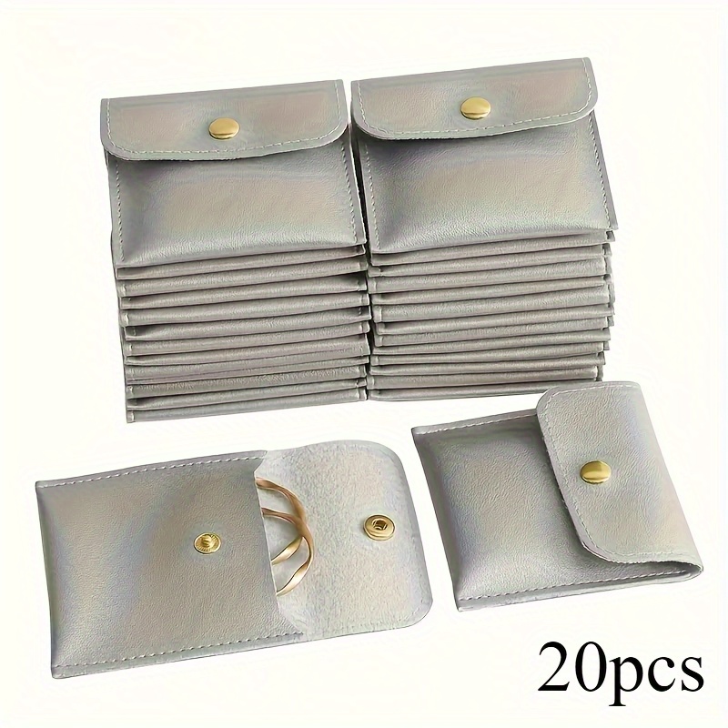 artificial leather jewelry bag multiple color button bags suitable for rings four colors are   for   endants necklaces perfect storage solution jewelry storage box storage Product details 8