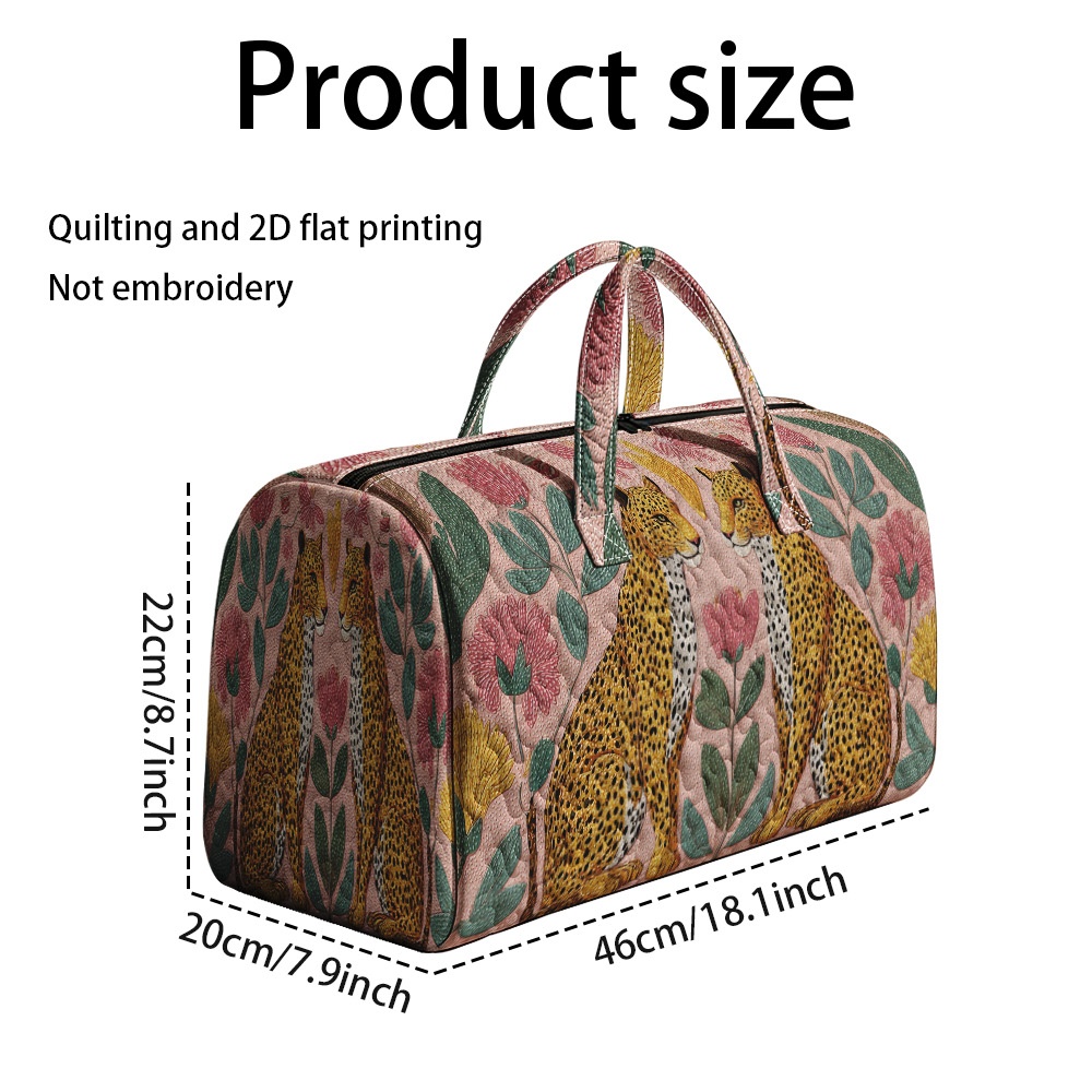 TEMU 1 pièce Sac fourre-tout matelassé RIDESAY pour femme - Sac à main matelassé à imprimé léopard, rectangulaire en polyester à bandoulière, adapté