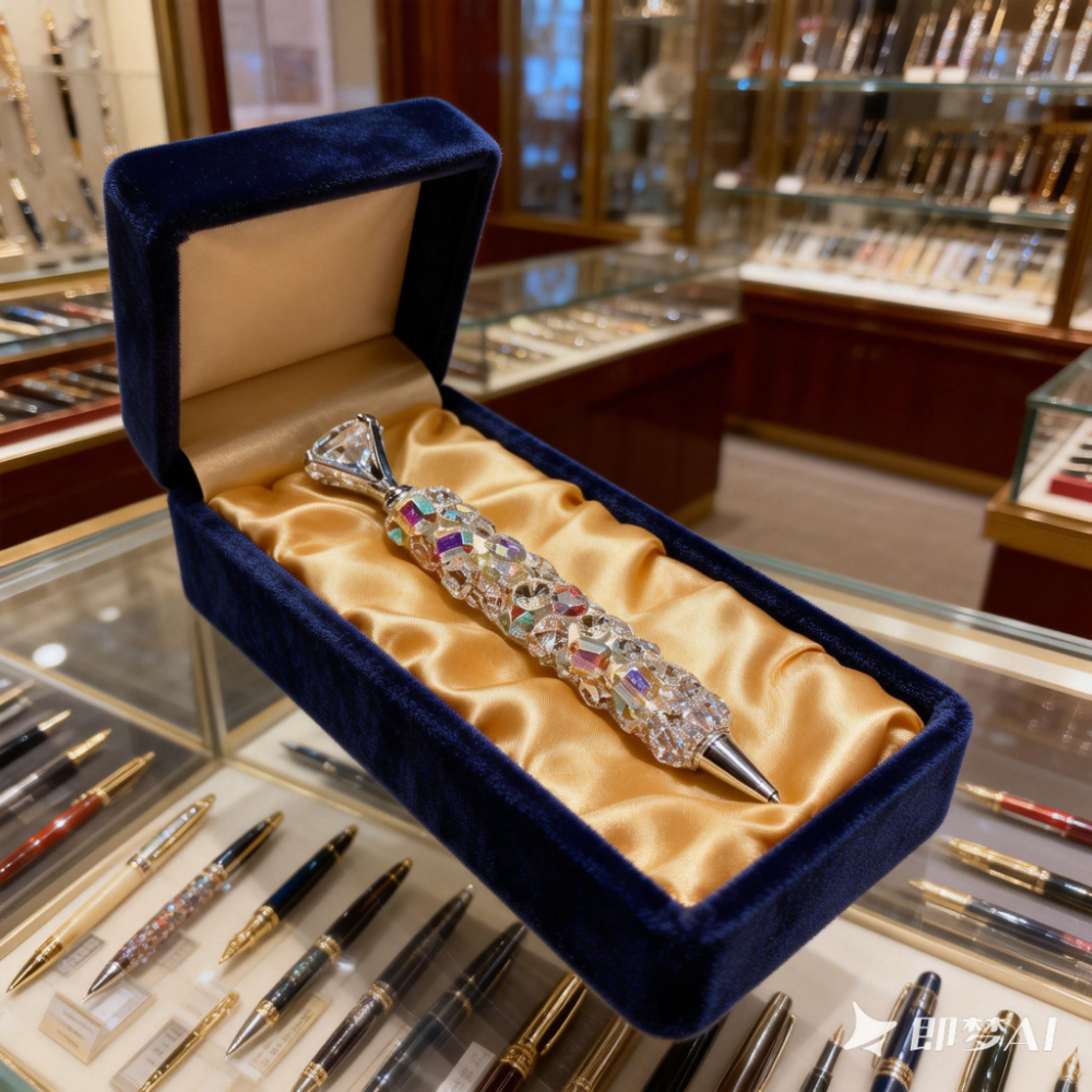 Luxury Korean Ballpoint Pen With Closure & - - Suitable For Office, Gift, For Or, Elegant Plastic Pen With Diamond Setting For Business Or Supplies