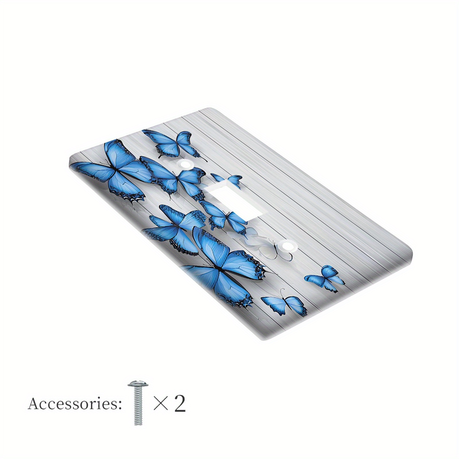TEMU Lampe Papillon Élégante pour Couvercle de Commutateur - Plaque Murale Décorative pour Cuisine, Bureau & Hôtel - Options Simple ou Double