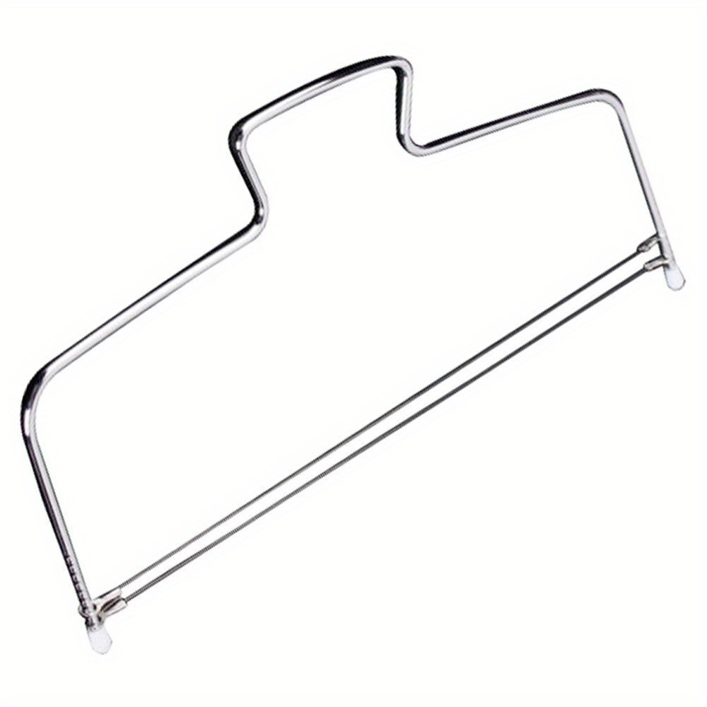 Shaon 1pc Stainless Steel Cake Divider, Cake Slicer, Double-line Cutting, Adjustable Thickness, Bread Divider, Baking Tool, Stainless Steel Single-line Cake Slicing Divider