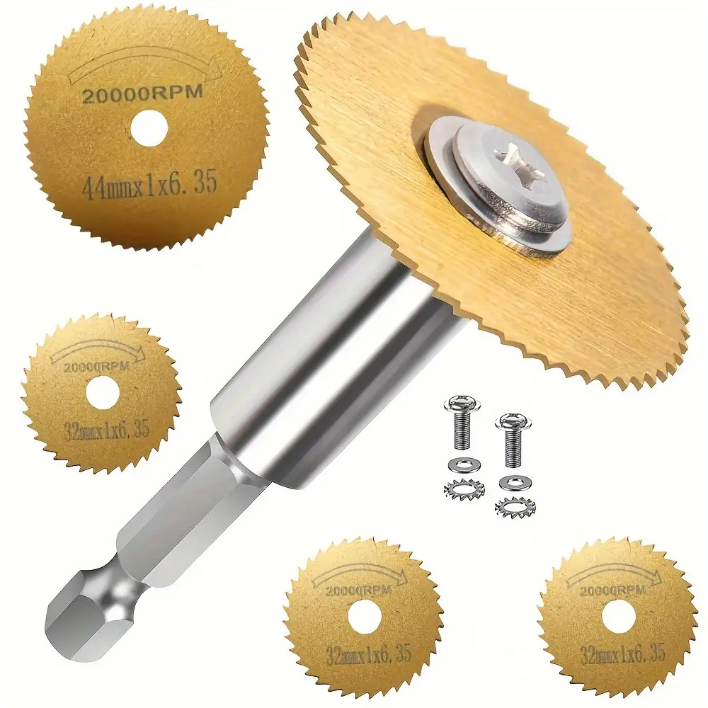 high speed saw blades 7pcs high   hexagonal shank saw blade set titanium coating for rotary tool cutting