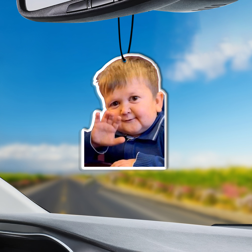 Image of 1/3pcs Cute Hello Car Air Freshener, Random Fragrance Scented | Natural Scented, Perfumed Rearview Mirror Decorative, Car Additions Interior Pendant For Christmas Gift
