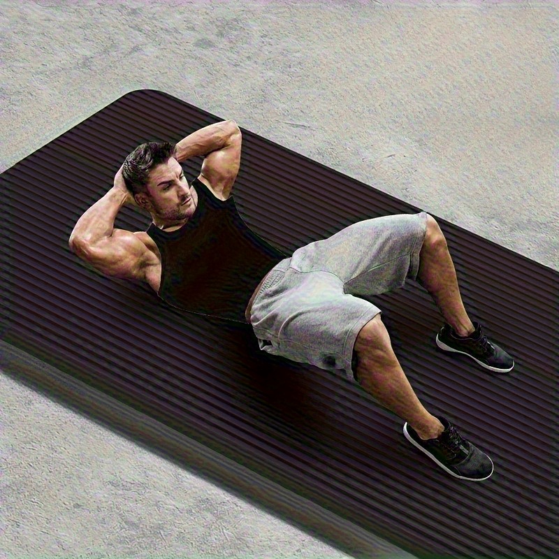 Thickened Non-Slip Yoga Mat with Handles - Heavy-Duty Shock-Absorbing Soundproof Fitness Mat, Ultra-Soft Home Gym Floor Mat for Pilates and Floor Exercises - Available in Pink/Purple/Black, Suitable for Beginners and Professionals, Durable Material, Yoga Gear, Essential for Fitness Enthusiasts