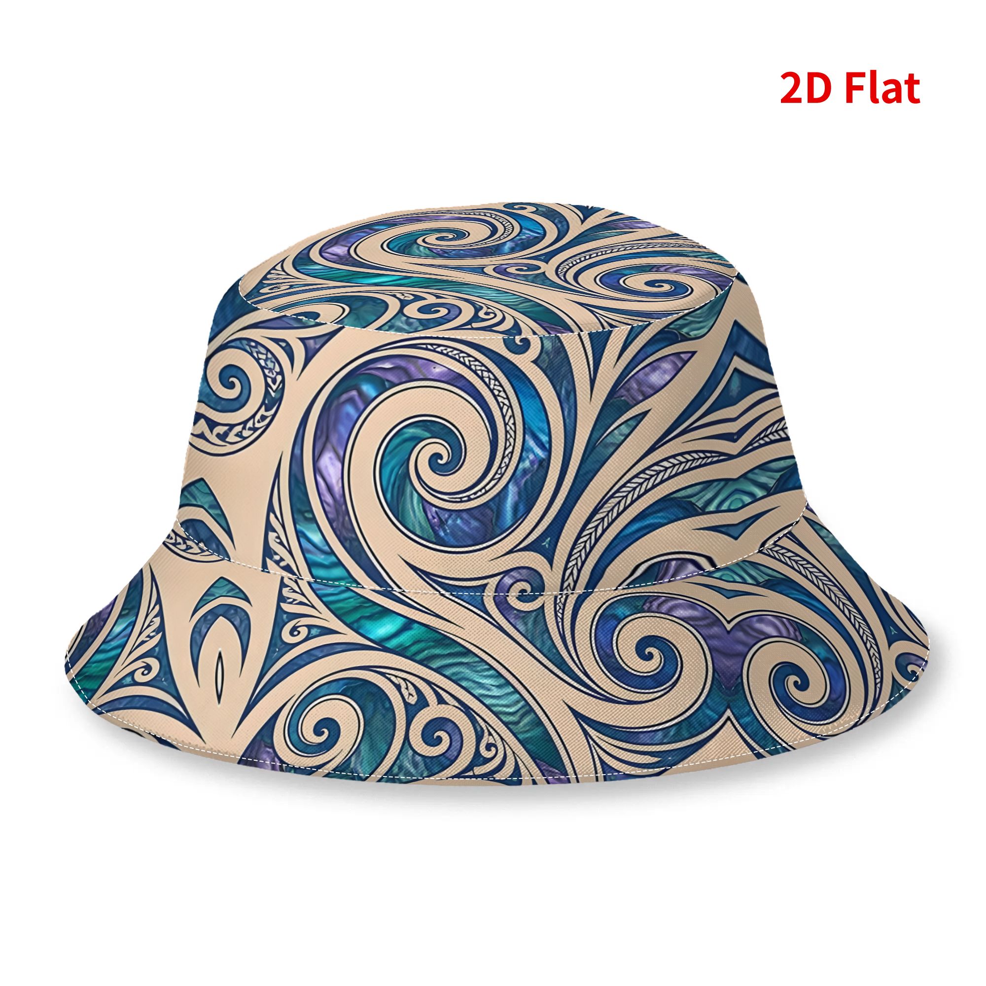 TEMU New Zealand Maori Pattern 2d Print Design Fashionable Bucket Hat Bucket Hat Design Suitable For Daily Wear And Gifts