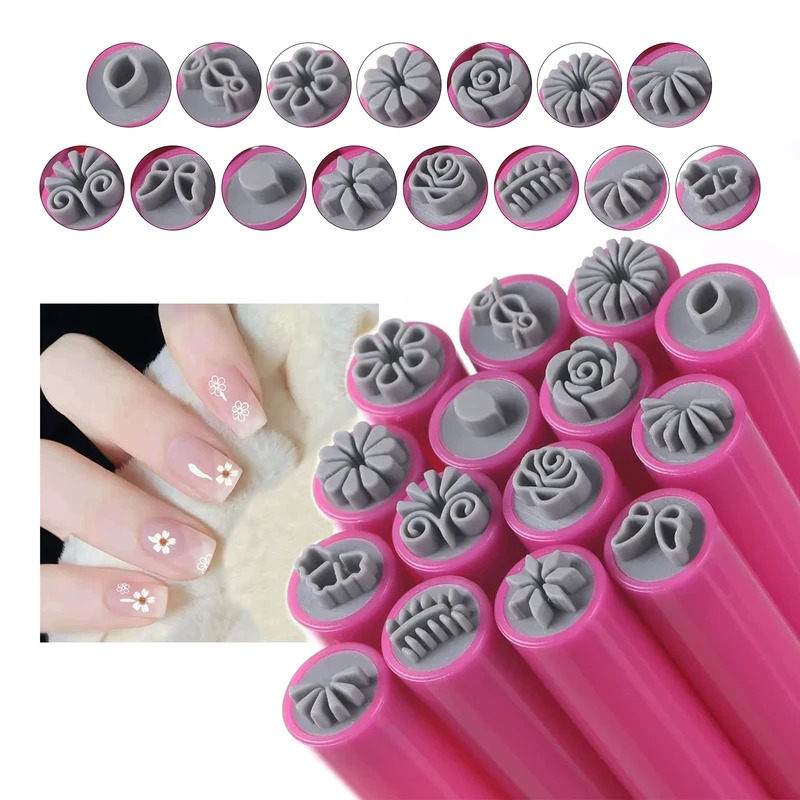 

Ensemble de Stylos Tampons pour Nail Art Motif Floral Papillon Stylo Graffiti pour Ongles Peinture de Fleurs Pinceau à Ongles Tampon Stylo Outil de Manucure