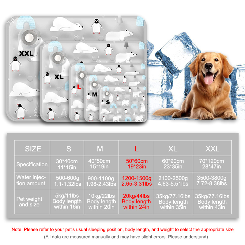 Summer Pad Water Injection Activates , Cooling Pad With Water Self-expanding, No Charging Automatic Cooling Ice Nest Scratch-resistant