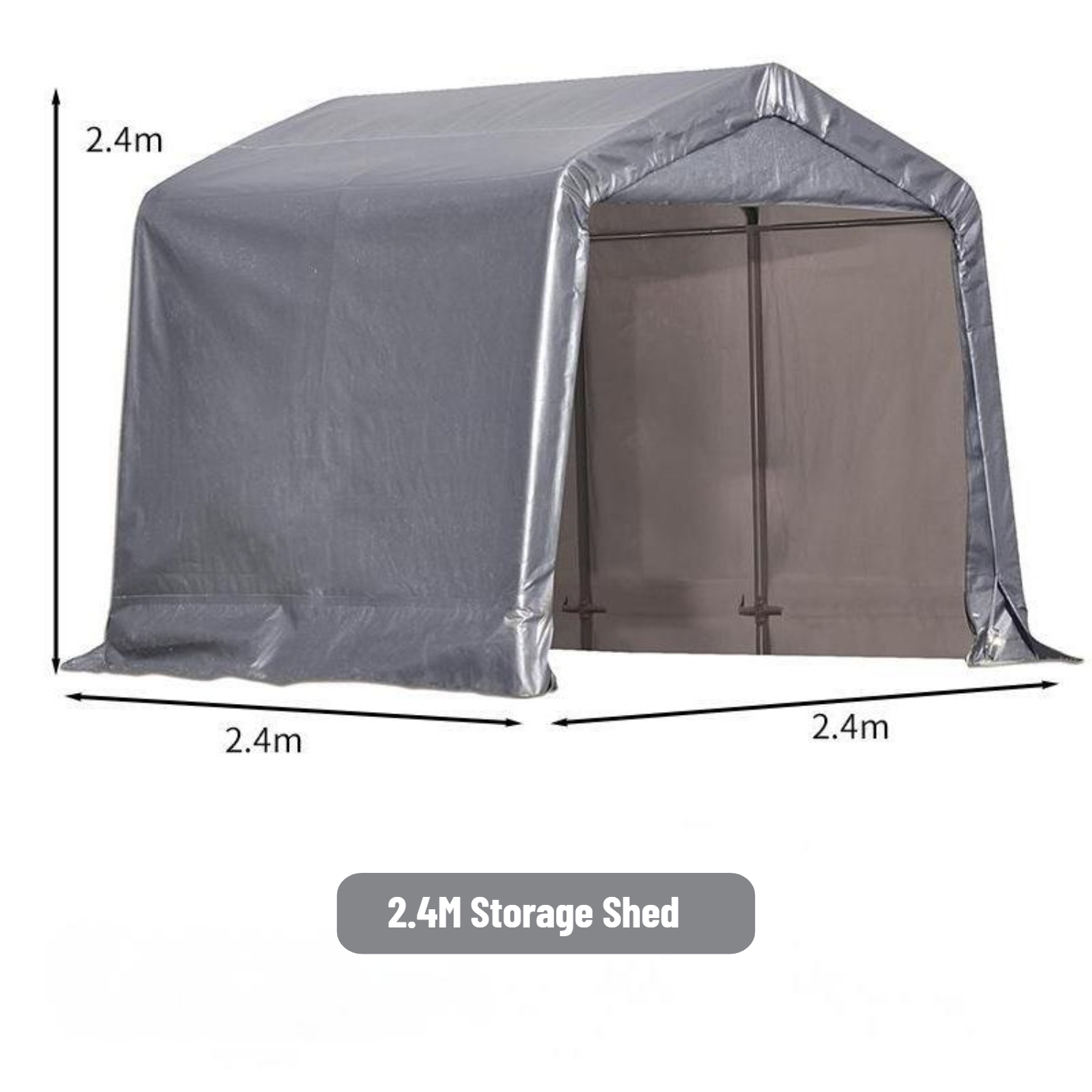 1.8/2.4/ Garden Storage Shed, Motorcycle Shelter, Outdoor Dustproof & Sun Protection Tent, Stable Alloy