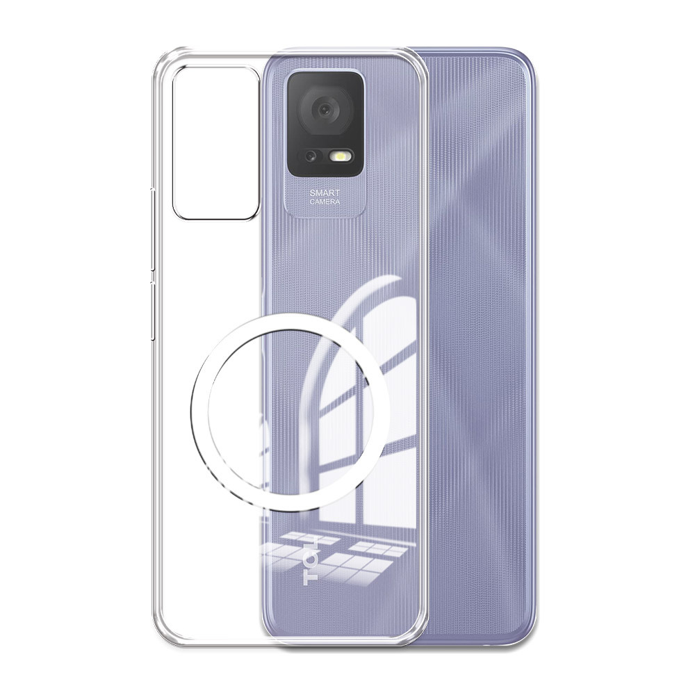 TEMU Phone Case: Suitable For Tcl 405, 406, 408 Hd Transparent Magnetic Tpu Phone Case. For Tcl 408, 406, 405 Protective Case, Shockproof And