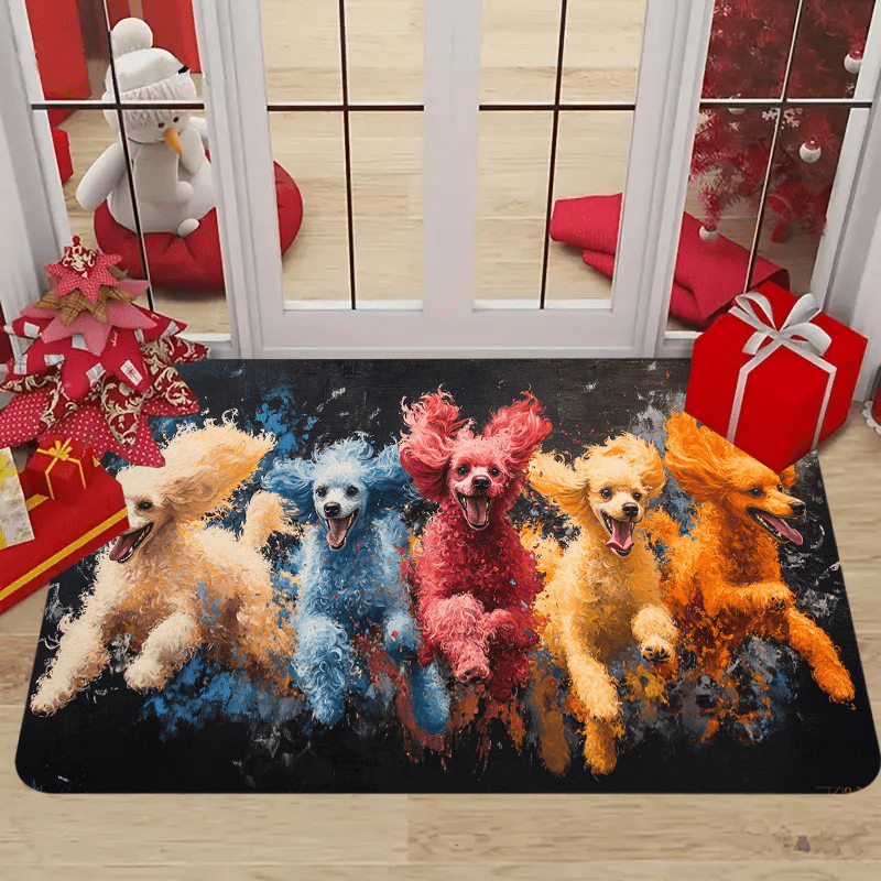 

1pc Mat, , Washable, , Entryway Rug For , , Kitchen, - Background, Christmas Mat