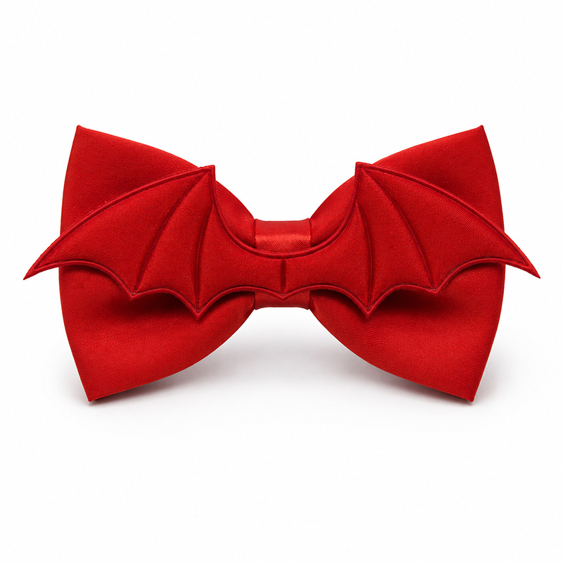 TEMU Halloween Bat Wing Bow Tie, Adjustable Pre-tied Bow Tie For Men And Women, Novelty Tuxedo Accessory For Parties, Festivals, And Themed Events