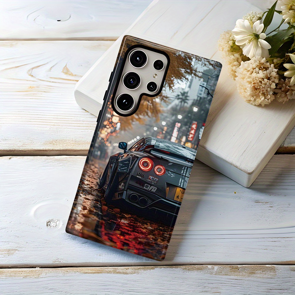 TEMU Phone Case: Cool Coupe Sports Rainy -one Film Case, Tough, Dual Layered Case For Superior Protection, For Galaxy S25/s25 Plus/s25 Ultra/s24/s24