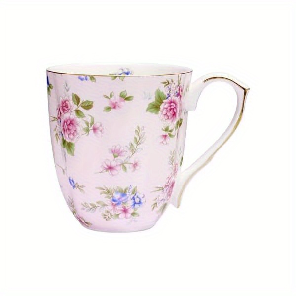 1pc vintage floral teacup and saucer set - elegant bone china tea cups with   & handle, 8-ounce capacity, pastel blue &   - dishwasher safe, ideal gift for women, mom, birthday, christmas, mother s day -   party set for home or special occasions (gift box included) - delicate vintage   with  , hand wash recommended,   coffee or tea, cups for tea, tea sets Product details 7
