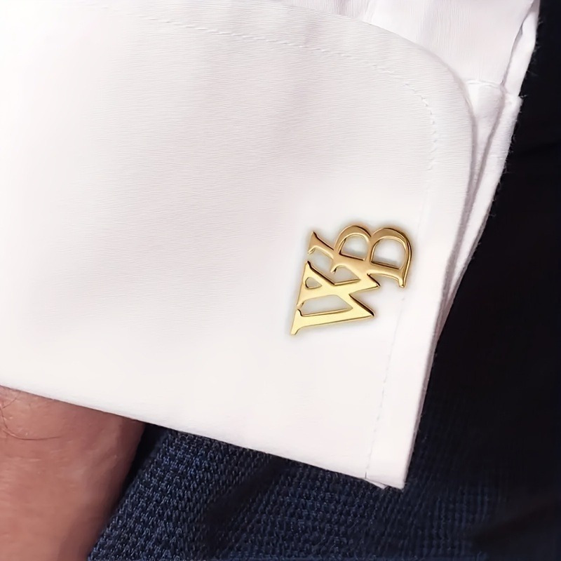 TEMU (includes Greeting Card) Custom Stainless Steel Cufflinks, Personalized Fashion Trend, , Men's Suit And Shirt Additions, Ideal Gift For Father,
