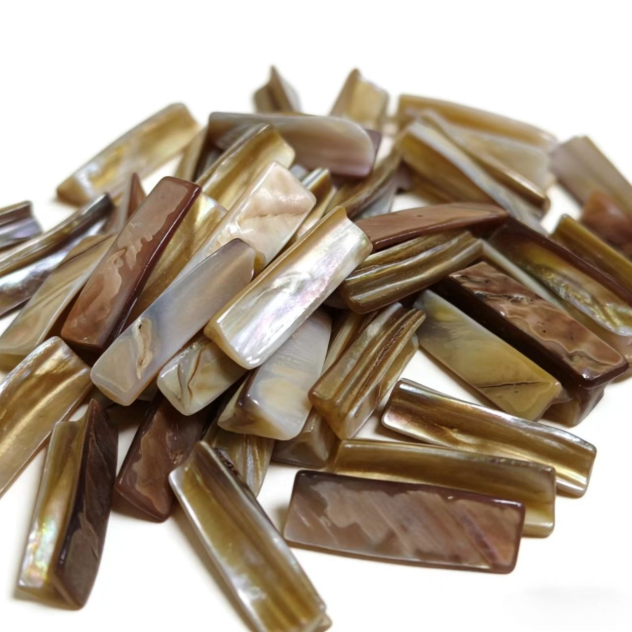 TEMU 1 Pak/25 stuks Moeder-Of-Parel Mozaïek Tegels. Natuurlijke Schelp Strips Mozaïek Stukken Geschikt voor Mozaïek Maken. Handgemaakt Ambacht,