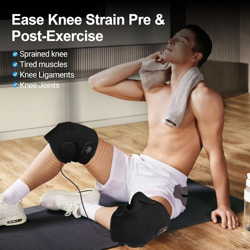 knee massager suitable for fsa that provides, perfect as birthday presents for   men and women, including dads and moms.   an hsa-approved heating pad designed for the knee, featuring heat and vibration, along with cold packs Product details 4