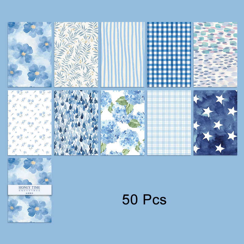 E-shop 50 Blatt Retro Geometrisches Blumenmuster und Muster Papier, Kreatives Journal Dekorationspapier, Geeignet für Kunsthandwerk Scrapbooks und Junk