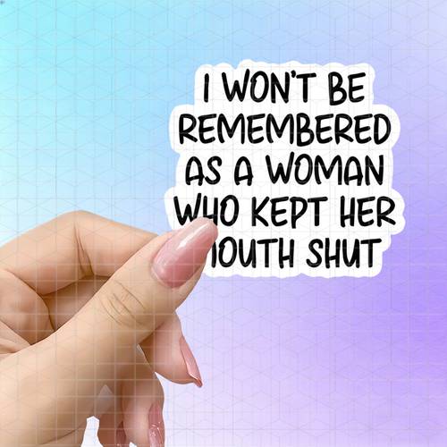 never for womens attitude text sticker minimalist hand written style 3 inch vinyl sticker for laptop water bottle journal