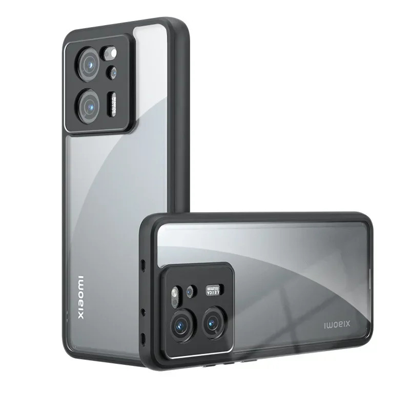 TEMU Coque de téléphone - Coque noire dépolie pour Xiaomi 13T/13T Pro, étui anti-traces de doigts et antichoc pour objectif