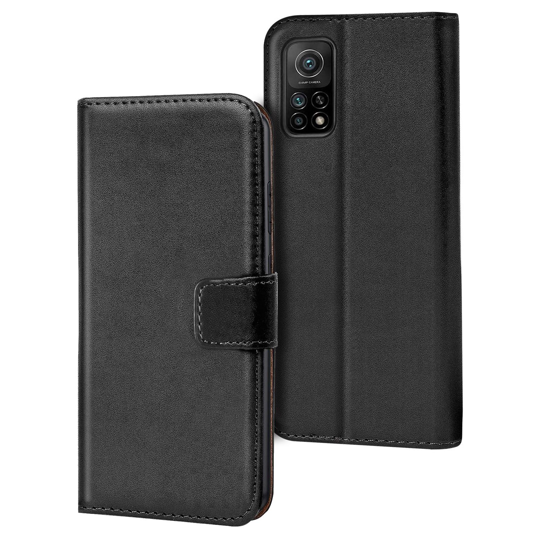TEMU Phone Case - Case For Xiaomi Mi 10t / Mi 10t Pro, Book-style Wallet Case, Flip Cover, Made Of Faux Leather, Includes Card Slots And Stand