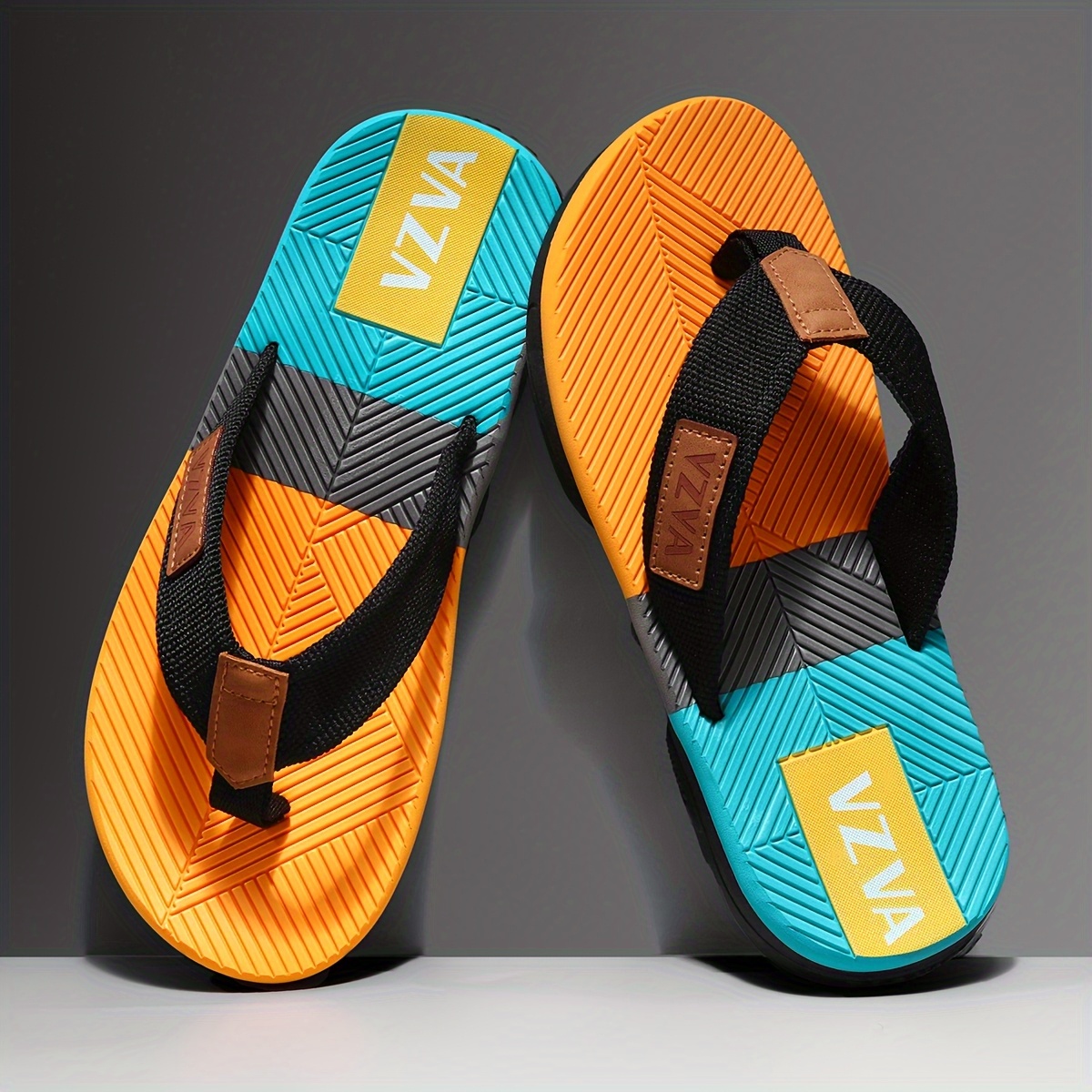 mens non   flops with cushioned insoles and pu soles lightweight eva upper layer   arch support black blue block indoor and outdoor sandals suitable for beach   use casual comfortable shoes mens beach sandals m beach sandals for men flip flops for men cushioned mens plus size sandals mens sandals high quality arch support sandals for men home slippers summer sandals   sandals breathable footwear durable construction Product details 5